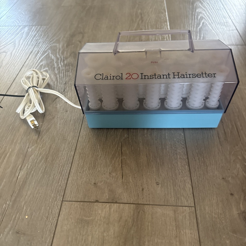 Vintage Clairol 20 Instant Hairsetter Electric Hot Rollers Blue Base Model C20S